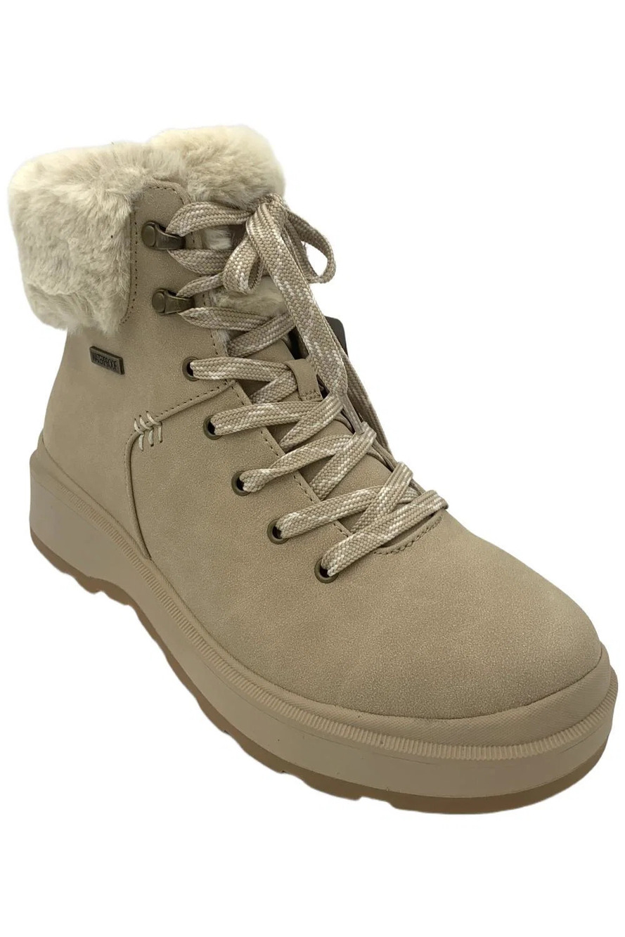 Skechers Waterproof Lace-Up Wedge Hiker Boots Park City Natural - Medium
